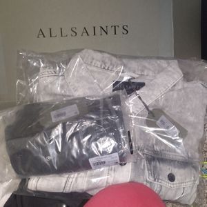 Allsaints Denim Jacket and jeans size10 and 28 grey and black